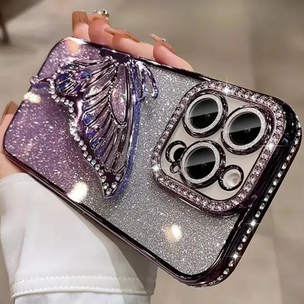 Glitter Butterfly iPhone Case
